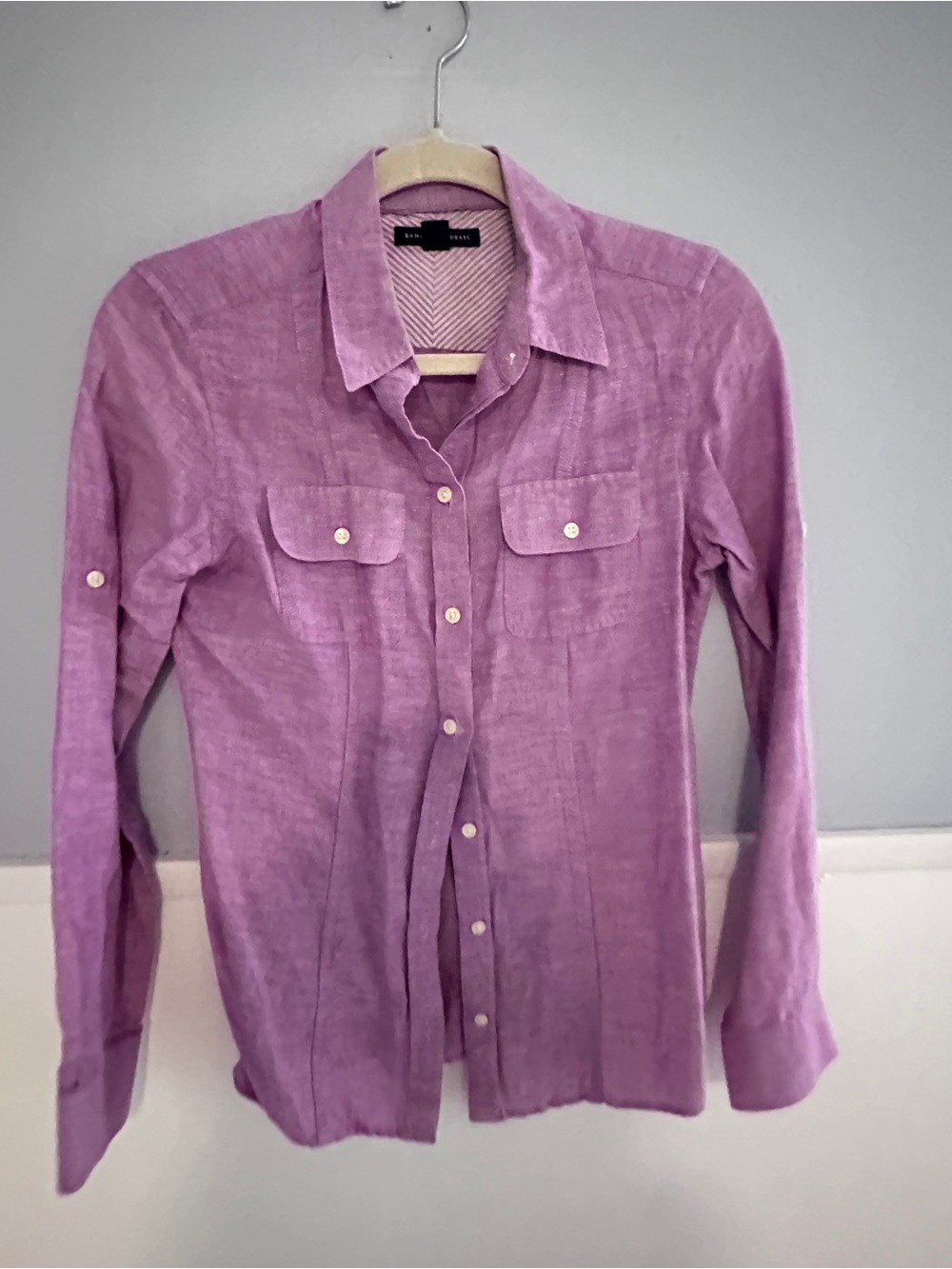 Banana Republic Lavender Long-Sleeve Button-Down Shirt 2P